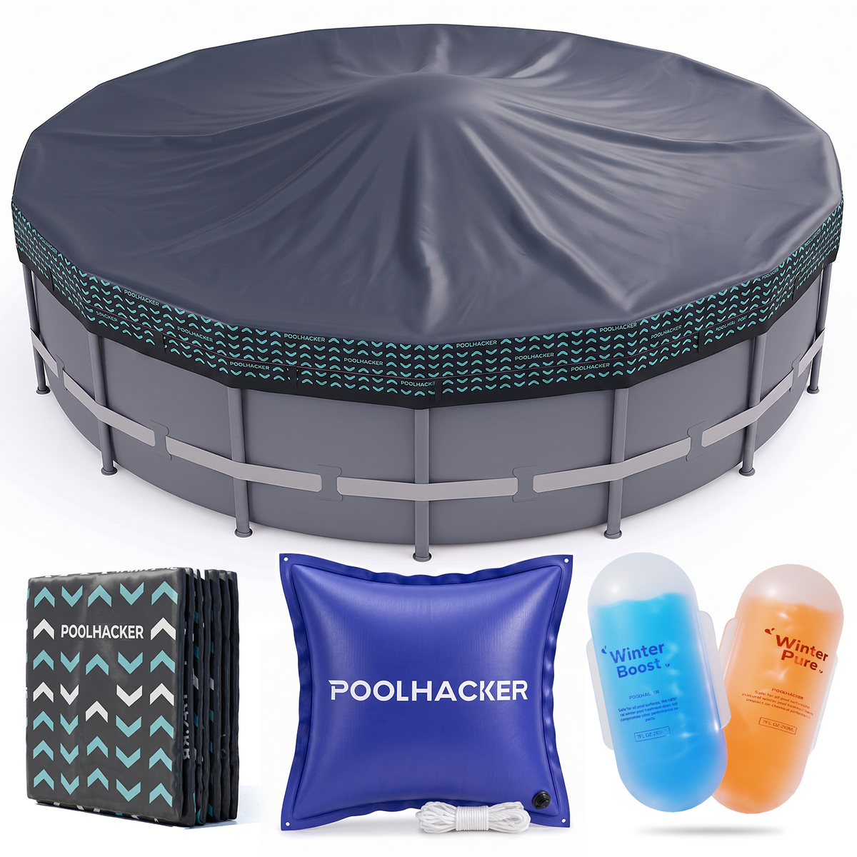 POOLHACKER 3 Piece Winter Pool Closing Kit for Above Ground Pools