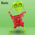Luminous Dancing and Swinging 3D Skull Toy with Music with Lights Wind Up Skeletons Articulated Flexible Skeleton Stress Relief